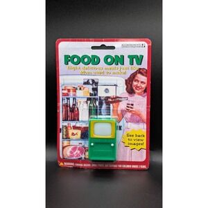 1999 Accoutrements Toys Dollhouse Food On TV Green Color Television